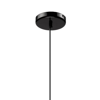 Hanglamp aan een koord HARMA 1xE27/15W/230V diameter 14 cm wit/zwart