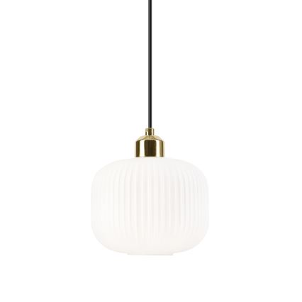 Hanglamp aan een koord HARMA 1xE27/15W/230V diameter 20 cm wit/goud