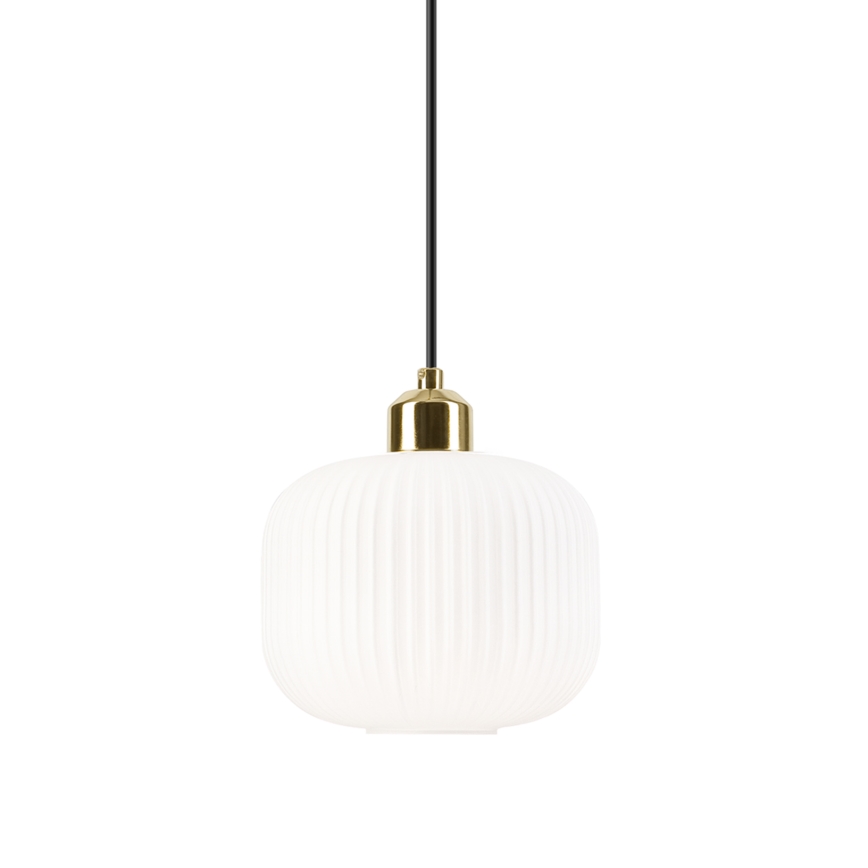 Hanglamp aan een koord HARMA 1xE27/15W/230V diameter 20 cm wit/goud