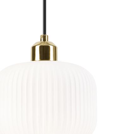 Hanglamp aan een koord HARMA 1xE27/15W/230V diameter 20 cm wit/goud