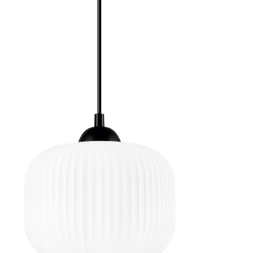 Hanglamp aan een koord HARMA 1xE27/15W/230V diameter 20 cm wit/zwart