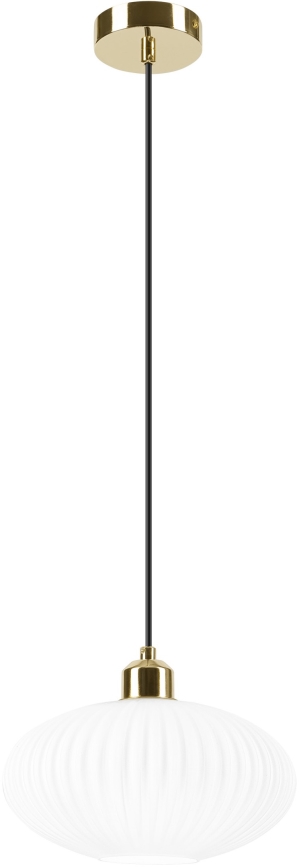 Hanglamp aan een koord HARMA 1xE27/15W/230V diameter 25 cm wit/goud