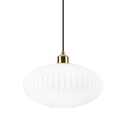 Hanglamp aan een koord HARMA 1xE27/15W/230V diameter 30 cm wit/goud