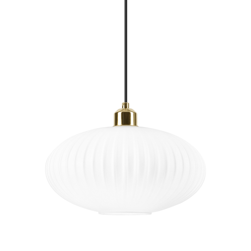 Hanglamp aan een koord HARMA 1xE27/15W/230V diameter 30 cm wit/goud
