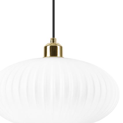 Hanglamp aan een koord HARMA 1xE27/15W/230V diameter 30 cm wit/goud