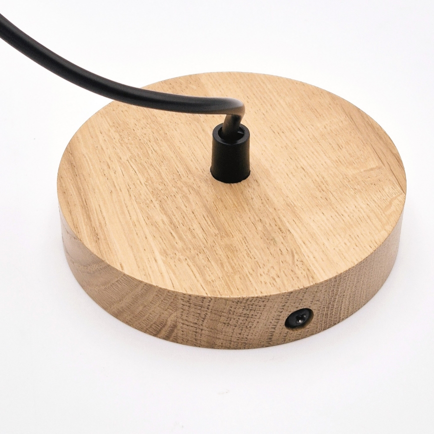 Hanglamp aan een koord HARMONY 1xE27/15W/230V diameter 14 cm wit/eiken