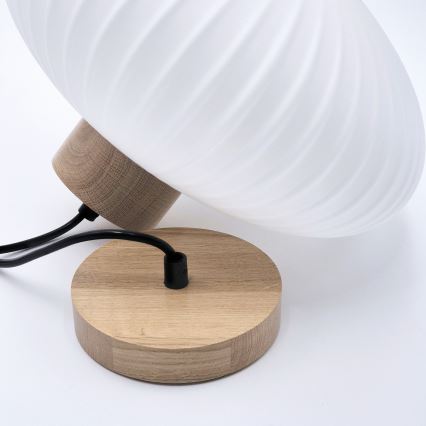 Hanglamp aan een koord HARMONY 1xE27/15W/230V diameter 30 cm wit/eiken