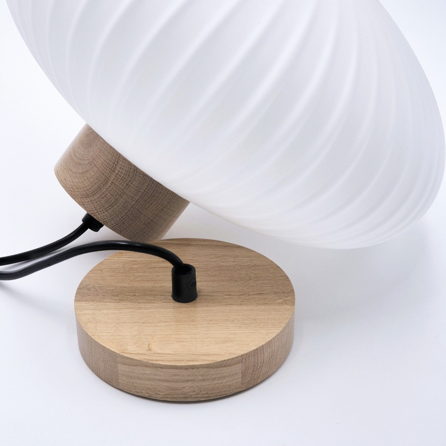 Hanglamp aan een koord HARMONY 1xE27/15W/230V diameter 30 cm wit/eiken
