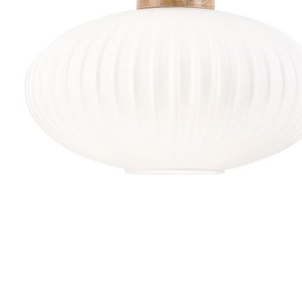Hanglamp aan een koord HARMONY 1xE27/15W/230V diameter 30 cm wit/eiken