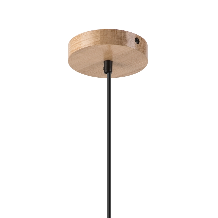 Hanglamp aan een koord HARMONY 1xE27/15W/230V diameter 30 cm wit/eiken