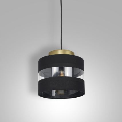 Hanglamp aan een koord HAVARD 1xE27/60W/230V zwart/messing