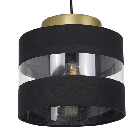 Hanglamp aan een koord HAVARD 1xE27/60W/230V zwart/messing