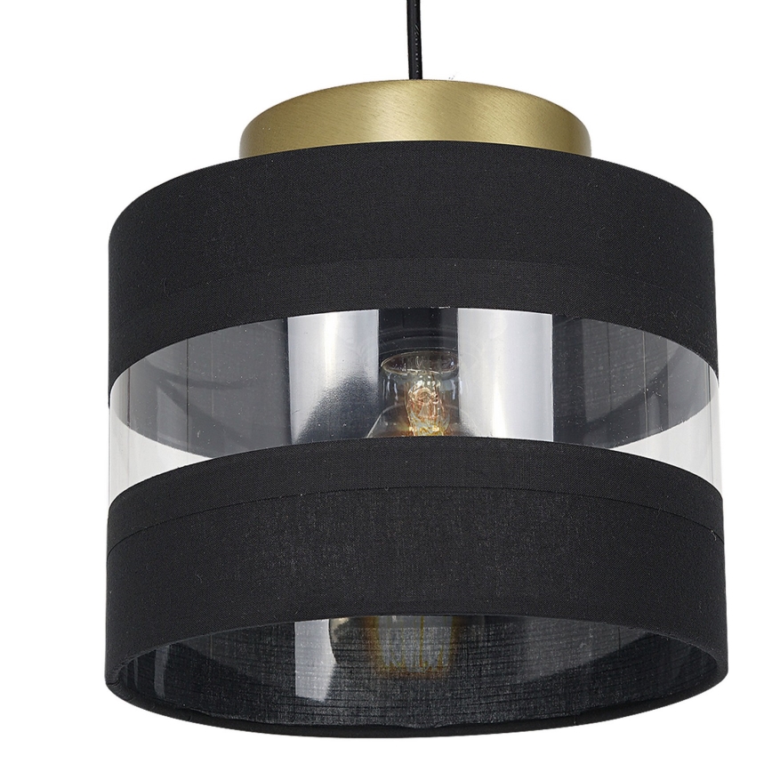 Hanglamp aan een koord HAVARD 1xE27/60W/230V zwart/messing