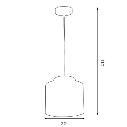 Hanglamp aan een koord HAVARD 1xE27/60W/230V zwart/messing