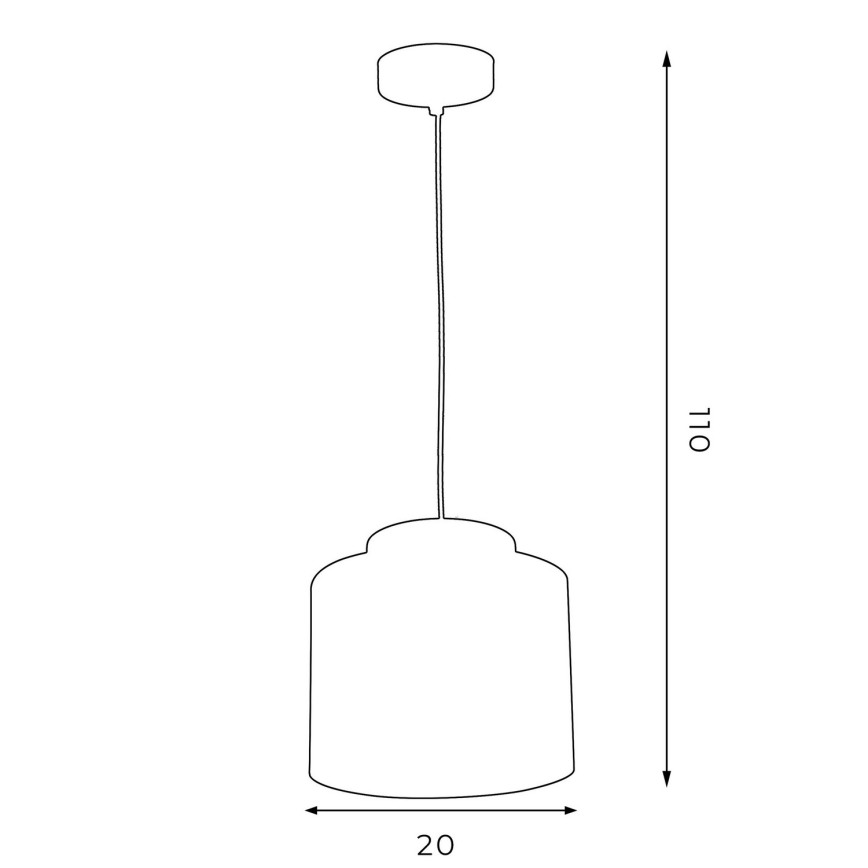 Hanglamp aan een koord HAVARD 1xE27/60W/230V zwart/messing