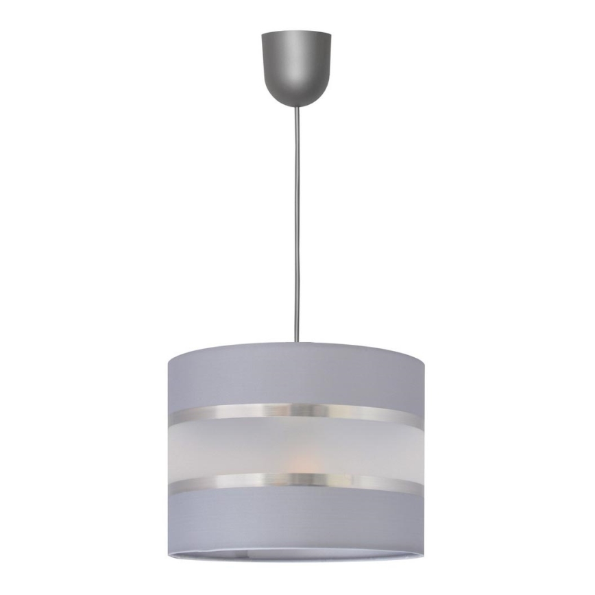 Hanglamp aan een koord HELEN 1xE27/15W/230V diameter 20 cm grijs/zilver