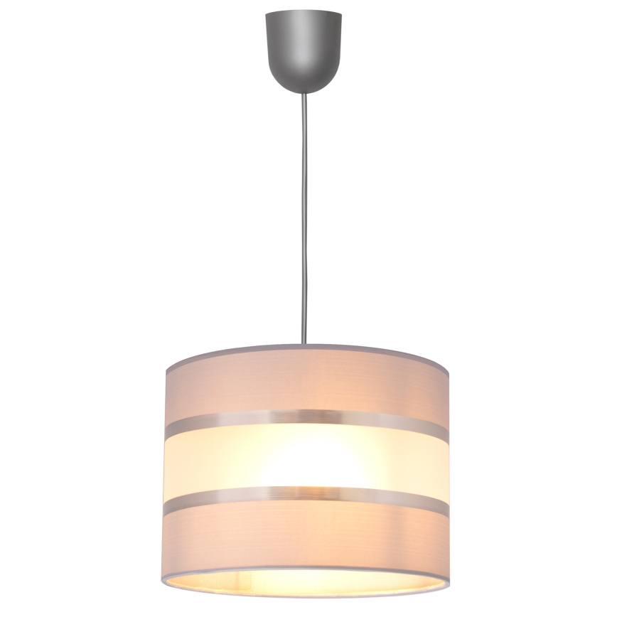 Hanglamp aan een koord HELEN 1xE27/15W/230V diameter 20 cm grijs/zilver