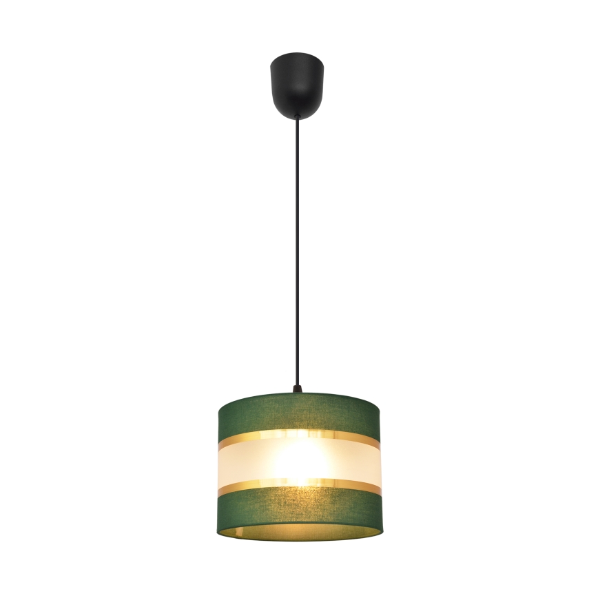 Hanglamp aan een koord HELEN 1xE27/15W/230V diameter 20 cm groen/goud
