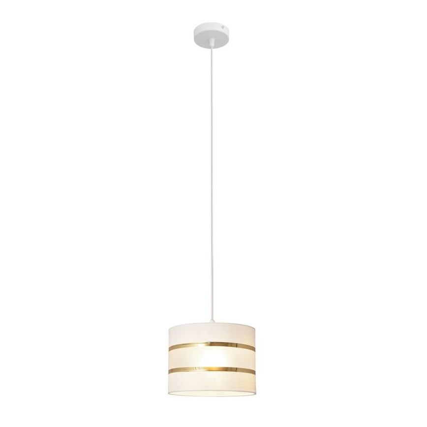 Hanglamp aan een koord HELEN 1xE27/15W/230V diameter 20 cm wit/gouden