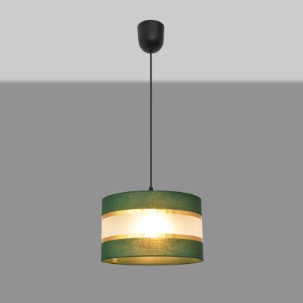 Hanglamp aan een koord HELEN 1xE27/15W/230V diameter 25 cm groen/goud