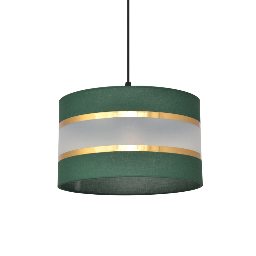 Hanglamp aan een koord HELEN 1xE27/15W/230V diameter 25 cm groen/goud