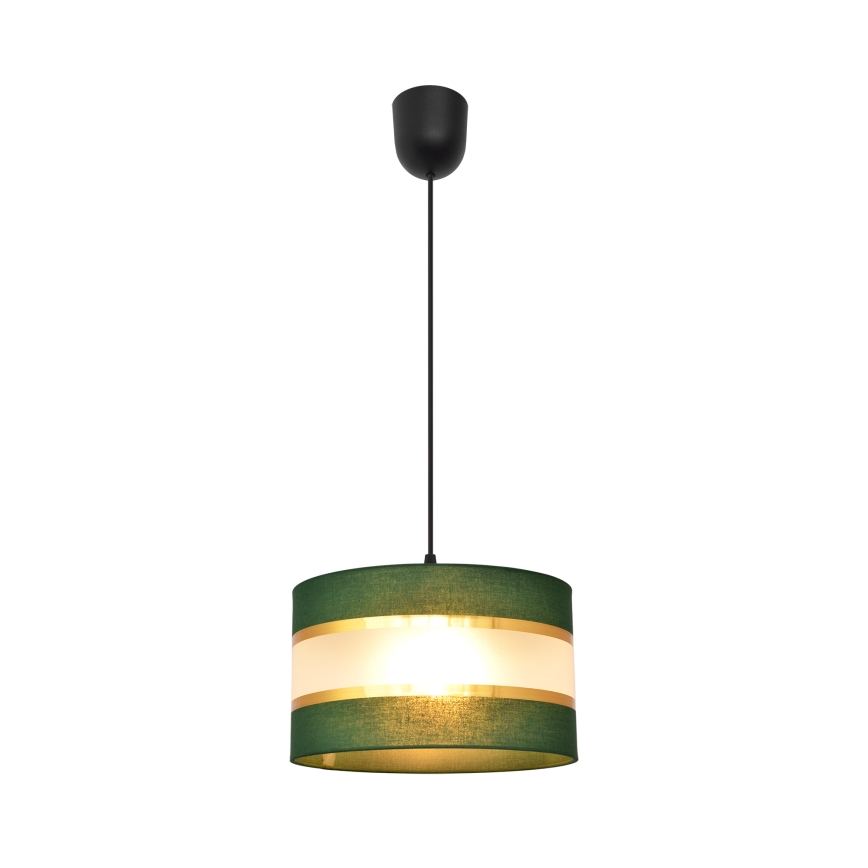 Hanglamp aan een koord HELEN 1xE27/15W/230V diameter 25 cm groen/goud