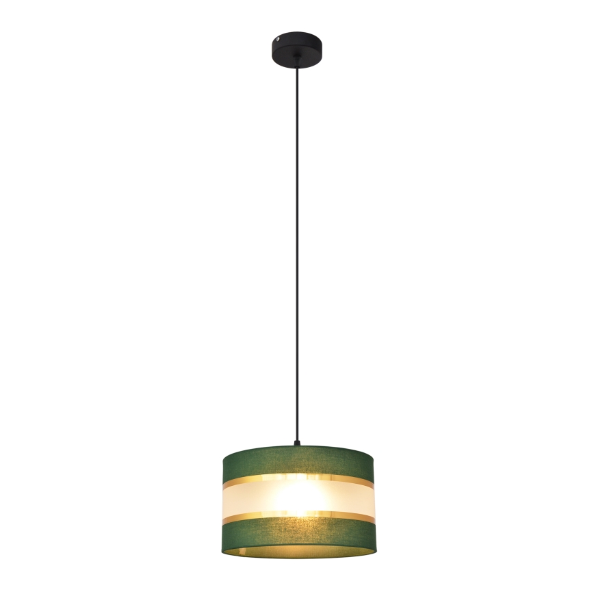 Hanglamp aan een koord HELEN 1xE27/15W/230V diameter 25 cm groen/goud