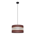 Hanglamp aan een koord HELEN 1xE27/15W/230V diameter 35 cm bruin/zwart/gouden