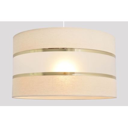 Hanglamp aan een koord HELEN 1xE27/15W/230V diameter 35 cm crème/gouden