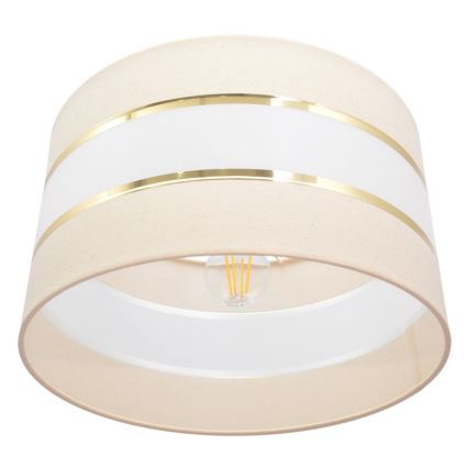 Hanglamp aan een koord HELEN 1xE27/15W/230V diameter 35 cm crème/gouden
