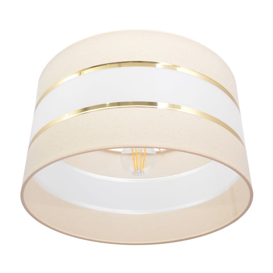 Hanglamp aan een koord HELEN 1xE27/15W/230V diameter 35 cm crème/gouden
