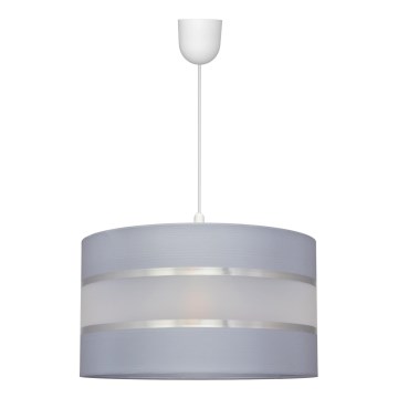 Hanglamp aan een koord HELEN 1xE27/15W/230V diameter 35 cm grijs/zilver