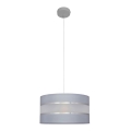 Hanglamp aan een koord HELEN 1xE27/15W/230V diameter 35 cm grijs/zilver