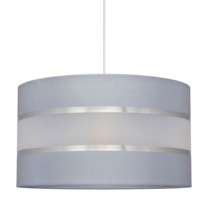 Hanglamp aan een koord HELEN 1xE27/15W/230V diameter 35 cm grijs/zilver