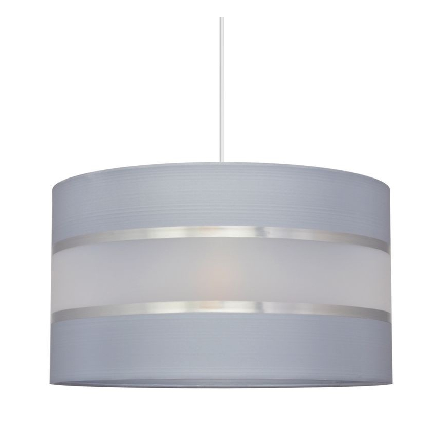 Hanglamp aan een koord HELEN 1xE27/15W/230V diameter 35 cm grijs/zilver