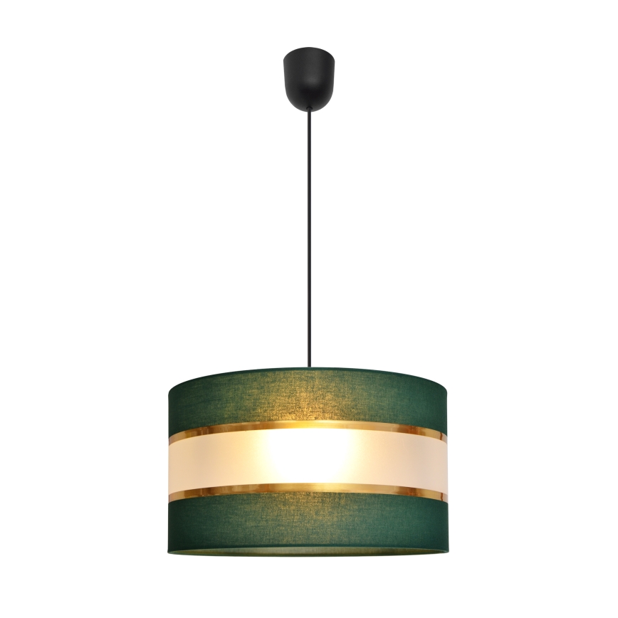Hanglamp aan een koord HELEN 1xE27/15W/230V diameter 35 cm groen/goud