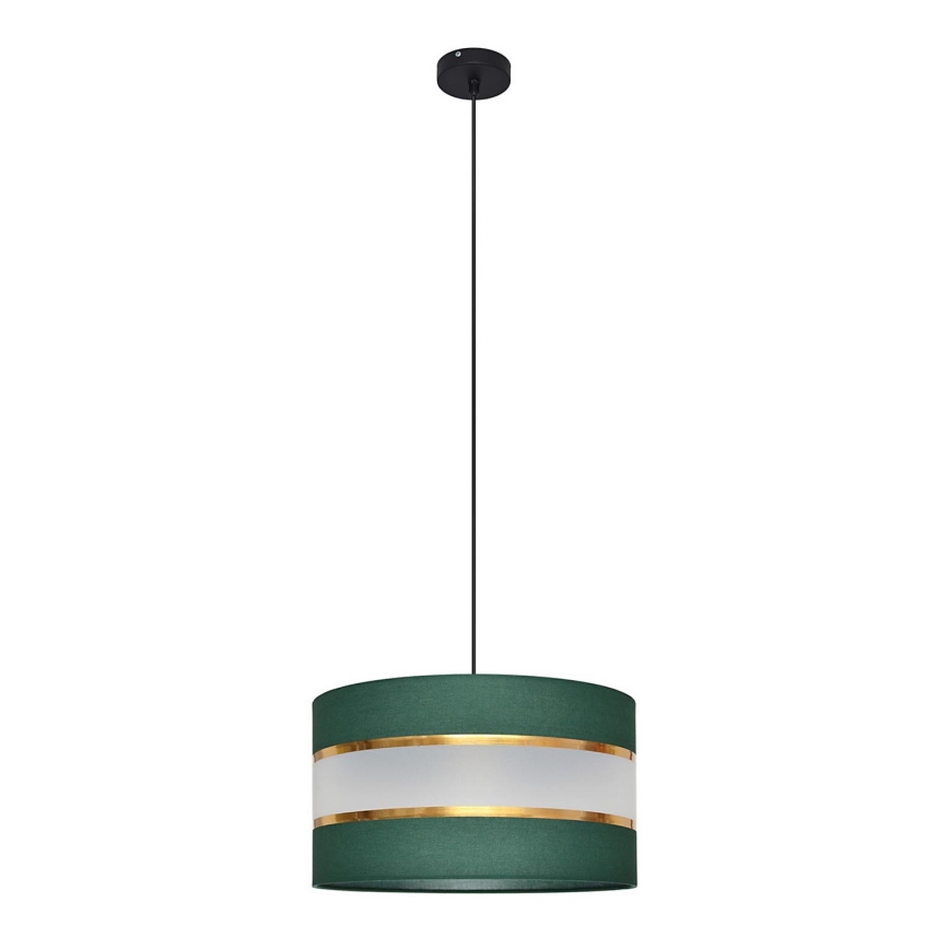 Hanglamp aan een koord HELEN 1xE27/15W/230V diameter 35 cm groen/goud
