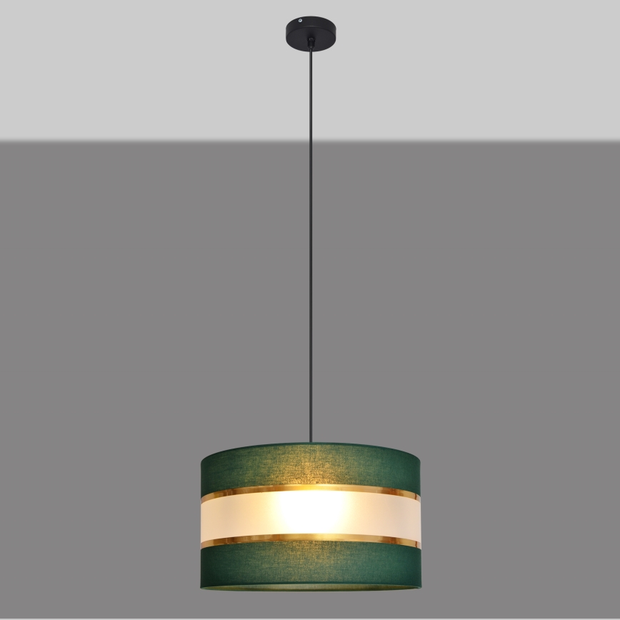 Hanglamp aan een koord HELEN 1xE27/15W/230V diameter 35 cm groen/goud