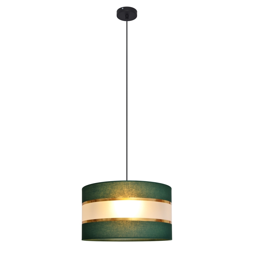 Hanglamp aan een koord HELEN 1xE27/15W/230V diameter 35 cm groen/goud