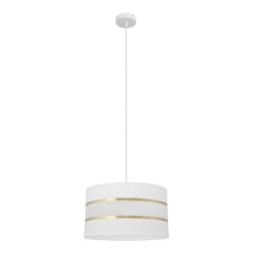 Hanglamp aan een koord HELEN 1xE27/15W/230V diameter 35 cm wit/gouden