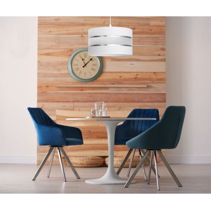 Hanglamp aan een koord HELEN 1xE27/15W/230V diameter 35 cm wit