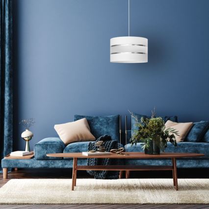 Hanglamp aan een koord HELEN 1xE27/15W/230V diameter 35 cm wit