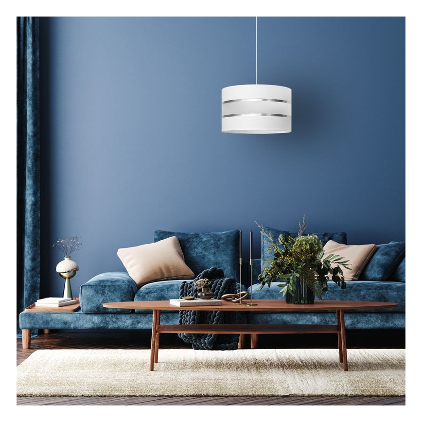 Hanglamp aan een koord HELEN 1xE27/15W/230V diameter 35 cm wit