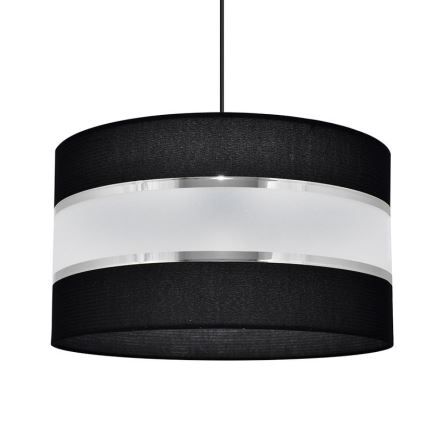 Hanglamp aan een koord HELEN 1xE27/15W/230V diameter 35 cm zwart/zilver