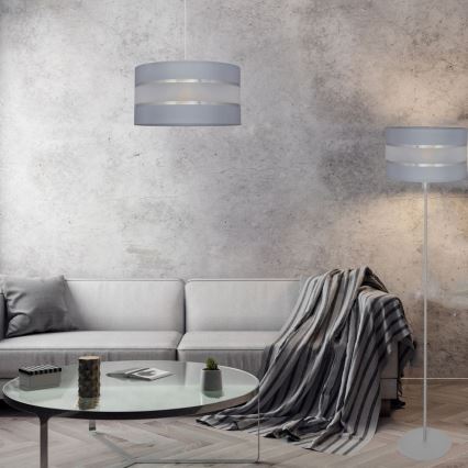 Hanglamp aan een koord HELEN 1xE27/15W/230V diameter 40 cm grijs/zilver