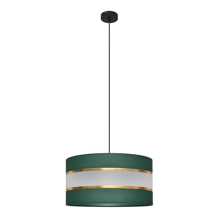 Hanglamp aan een koord HELEN 1xE27/15W/230V diameter 40 cm groen/goud