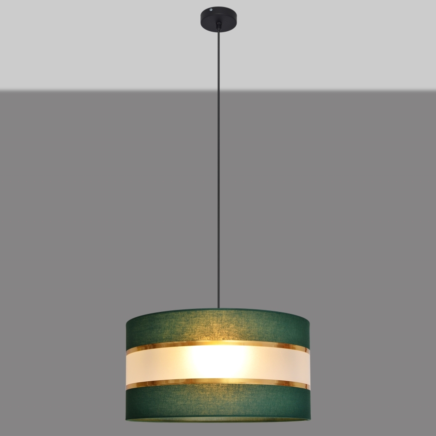 Hanglamp aan een koord HELEN 1xE27/15W/230V diameter 40 cm groen/goud