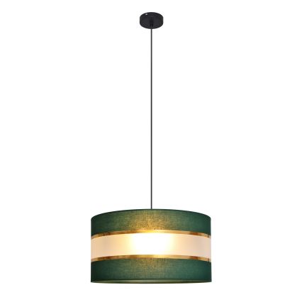Hanglamp aan een koord HELEN 1xE27/15W/230V diameter 40 cm groen/goud