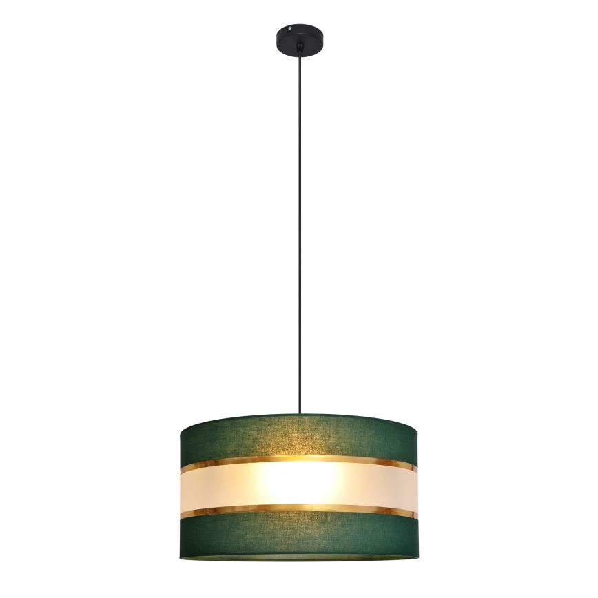 Hanglamp aan een koord HELEN 1xE27/15W/230V diameter 40 cm groen/goud