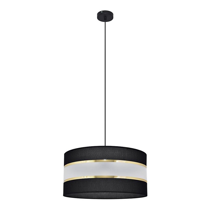 Hanglamp aan een koord HELEN 1xE27/15W/230V diameter 40 cm zwart/gouden